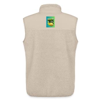 Yellow zucchini with blossom - Unisex Sherpa Gilet by Stanley/Stella - beige - Back - AI Model Male 178 light (178cm)