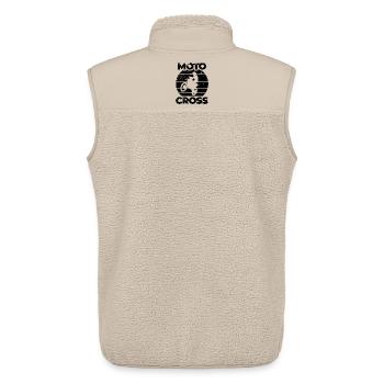 Fun motocross - Unisex Sherpa Gilet by Stanley/Stella - beige - Back - AI Model Male 178 light (178cm)