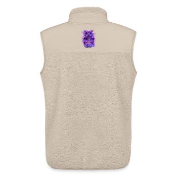 Be Wise Like An Owl Neon Design - Unisex Sherpa Gilet by Stanley/Stella - beige - Back - AI Model Male 178 light (178cm)