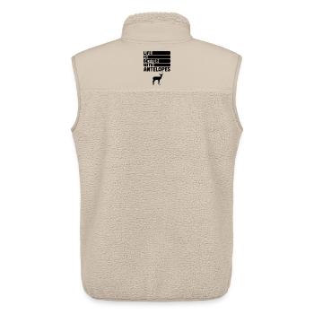 Antelope Humor Saying - Unisex Sherpa Gilet by Stanley/Stella - beige - Back - AI Model Male 178 light (178cm)