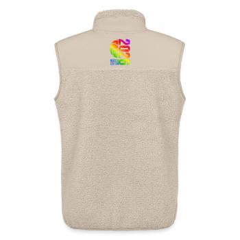 Maillot Maître Volleyball 2026, arc-en-ciel - Veste sans manches sherpa unisexe Stanley/Stella - beige - Dos - AI Model Male 178 light (178cm)
