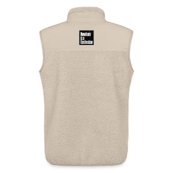 Nowhere is a Destination - Unisex Sherpa Gilet by Stanley/Stella - beige - Back - AI Model Male 178 light (178cm)