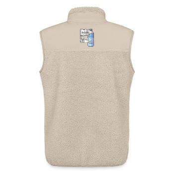 Meine Rente ist sicher - Unisex Sherpaweste von Stanley/Stella - Beige - Hinten - AI Model Male 178 light (178cm)
