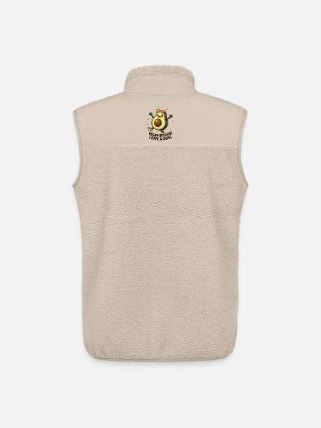 Vegan Avocado give a Guac - Unisex Sherpa Gilet by Stanley/Stella - beige