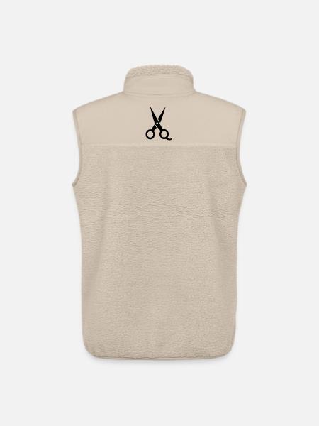 Scissors - Unisex Sherpa Gilet by Stanley/Stella - beige