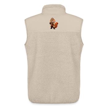 Roter Panda-Detektiv mit Lupe - Unisex Sherpaweste von Stanley/Stella - Beige - Hinten - AI Model Male 178 light (178cm)