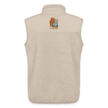 Suppenküche - Unisex Sherpaweste von Stanley/Stella - Beige - Hinten - AI Model Male 178 light (178cm)