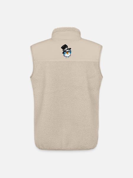 Snowman with nerd glasses - Unisex Sherpa Gilet by Stanley/Stella - beige