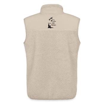 Music makes my Life better Musique cadeau - Veste sans manches sherpa unisexe Stanley/Stella - beige - Dos - AI Model Male 178 light (178cm)