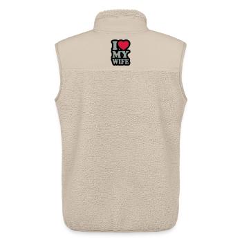 I love my wife - Ich liebe meine Frau - Unisex Sherpaweste von Stanley/Stella - Beige - Hinten - AI Model Male 178 light (178cm)