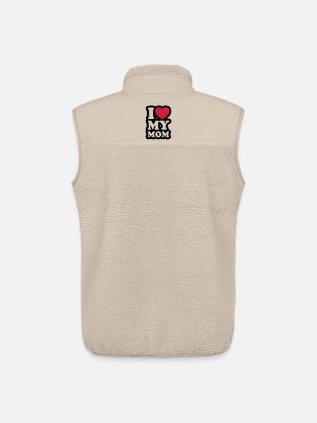 I love my mom - Unisex Sherpa Gilet by Stanley/Stella - beige