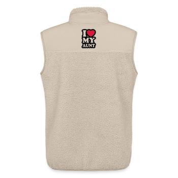 I love my aunt - Ich liebe meine Tante - Unisex Sherpaweste von Stanley/Stella - Beige - Hinten - AI Model Male 178 light (178cm)