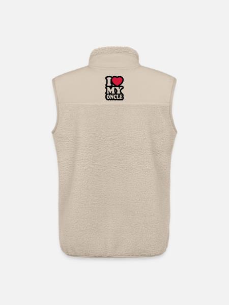 I love my oncle - Unisex Sherpa Gilet by Stanley/Stella - beige