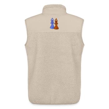 schach sport figuren - Unisex Sherpaweste von Stanley/Stella - Beige - Hinten - AI Model Male 178 light (178cm)