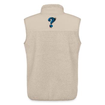 Un point d'interrogation graffiti - Veste sans manches sherpa unisexe Stanley/Stella - beige - Dos - AI Model Male 178 light (178cm)