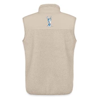 Blue Christmas Reindeer by MODARTIS - Unisex Sherpa Gilet by Stanley/Stella - beige - Back - AI Model Male 178 light (178cm)