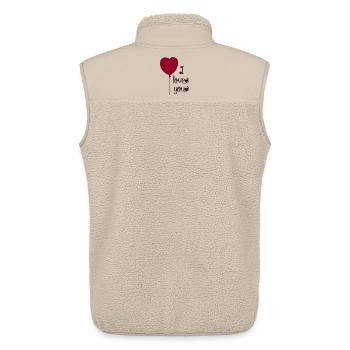 T-Shirt für Verliebte - Unisex Sherpaweste von Stanley/Stella - Beige - Hinten - AI Model Male 178 light (178cm)