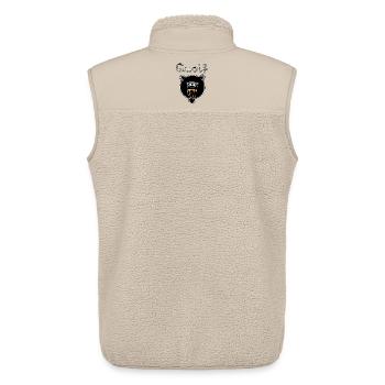 Ours Grizzli avec QUOI? - foncé - Veste sans manches sherpa unisexe Stanley/Stella - beige - Dos - AI Model Male 178 light (178cm)