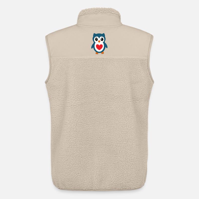 Eule blaue Eule  - Unisex Sherpaweste von Stanley/Stella - Beige