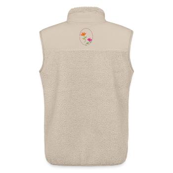 Osterei mit zwei Blumen - Unisex Sherpaweste von Stanley/Stella - Beige - Hinten - AI Model Male 178 light (178cm)