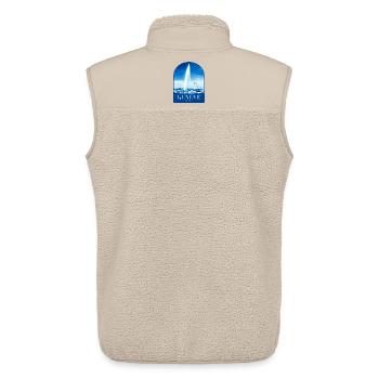 Genf JetdEau Hafen Motiv - Unisex Sherpaweste von Stanley/Stella - Beige - Hinten - AI Model Male 178 light (178cm)
