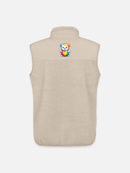 Love is a Bear Necessity - Unisex Sherpa Gilet by Stanley/Stella - beige