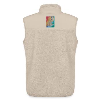 Rainbow Angel - Angel of Harmony - Angel Image - Unisex Sherpa Gilet by Stanley/Stella - beige - Back - AI Model Male 178 light (178cm)