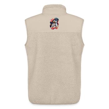 Astronaute - Veste sans manches sherpa unisexe Stanley/Stella - beige - Dos - AI Model Male 178 light (178cm)