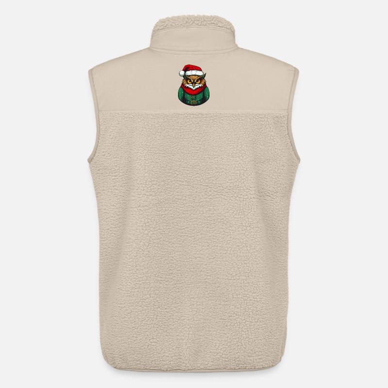 Weihnachtseule im Grünpullover - Unisex Sherpaweste von Stanley/Stella - Beige