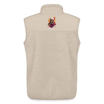 Ninja Samurai Warrior - Unisex Sherpa Gilet by Stanley/Stella - beige - Back - AI Model Male 178 light (178cm)