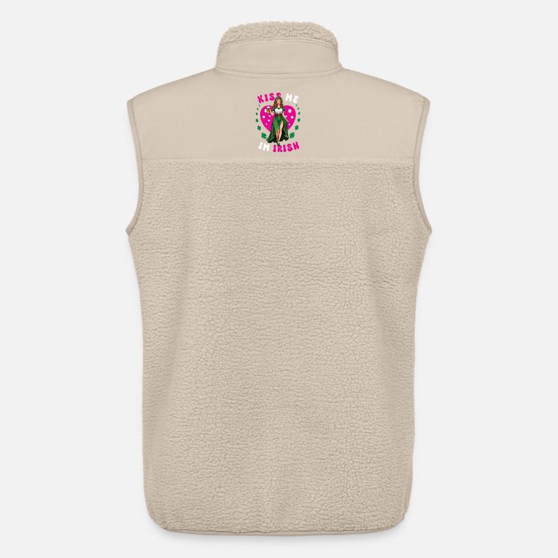 Küss mich, ich bin Irin - Unisex Sherpaweste von Stanley/Stella - Beige