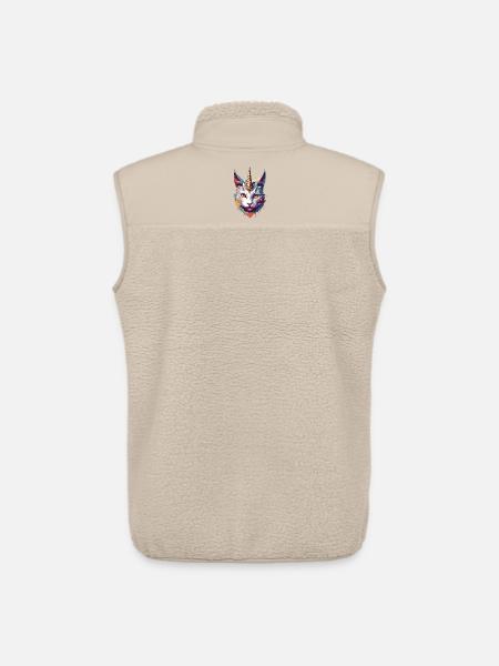 Collection chat licorne 1 - Veste sans manches sherpa unisexe Stanley/Stella - beige