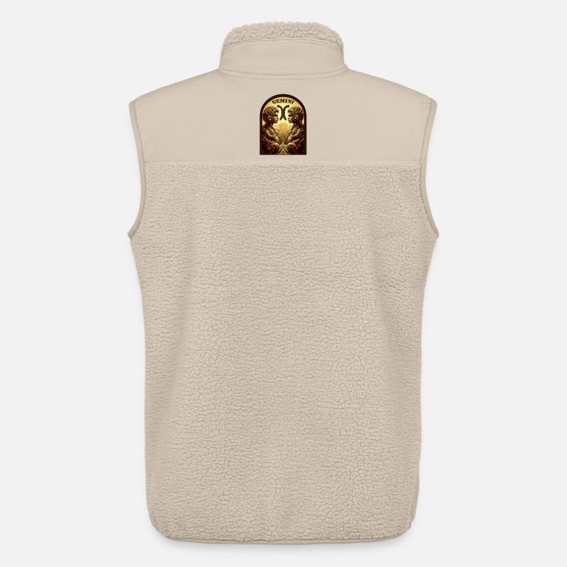 Zwillingszeichen Ornament - Sternzeichen Zwilling - Unisex Sherpaweste von Stanley/Stella - Beige