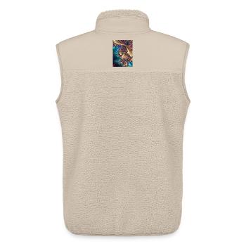 Abstract - Unisex Sherpa Gilet by Stanley/Stella - beige - Back - AI Model Male 178 light (178cm)