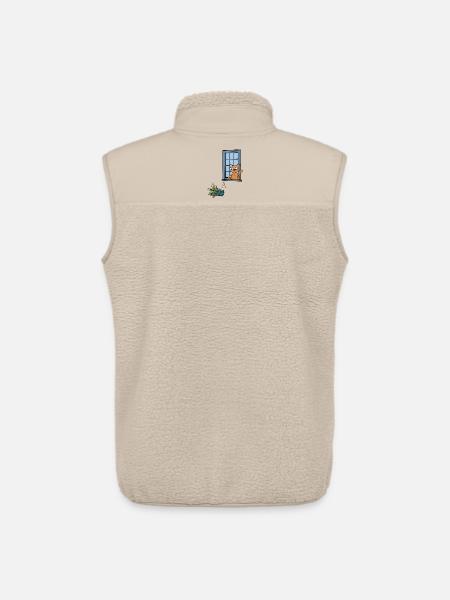 It's Always the Orange Cat - Unisex Sherpa Gilet by Stanley/Stella - beige