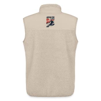 Japan Ski Classic Retro Design - Unisex Sherpa Gilet by Stanley/Stella - beige - Back - AI Model Male 178 light (178cm)