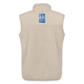 Signe du zodiaque Verseau - Veste sans manches sherpa unisexe Stanley/Stella - beige - Dos - AI Model Male 178 light (178cm)