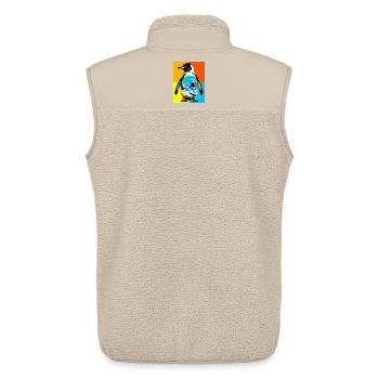penguin - Unisex Sherpa Gilet by Stanley/Stella - beige - Back - AI Model Male 178 light (178cm)
