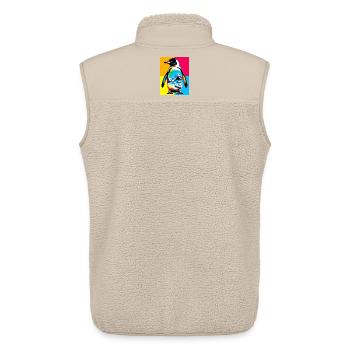 penguin - Unisex Sherpa Gilet by Stanley/Stella - beige - Back - AI Model Male 178 light (178cm)