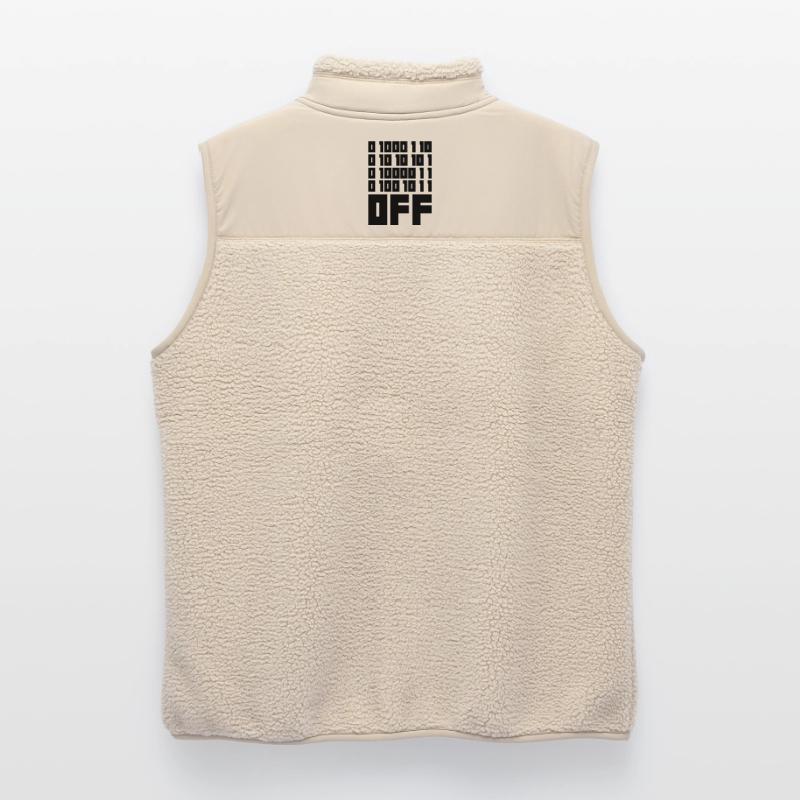 Binary Code F**k OFF – Humour Nerd & Geek Code Veste sans manches sherpa unisexe Stanley/Stella