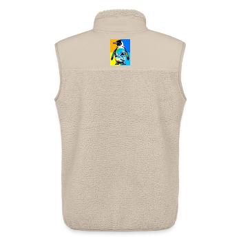 pingouin - Veste sans manches sherpa unisexe Stanley/Stella - beige - Dos - AI Model Male 178 light (178cm)