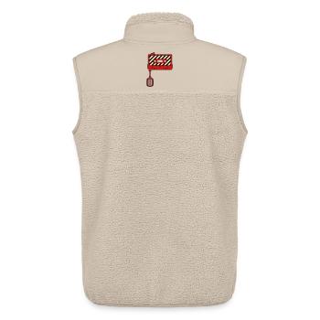 Mixtape vs. Mixer – Retro Music Cult Design - Unisex Sherpa Gilet by Stanley/Stella - beige - Back - AI Model Male 178 light (178cm)