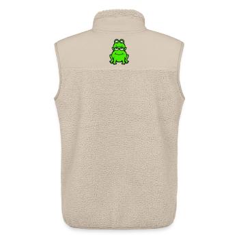 Frosch Kind Familie Papa Mama Huckepack Vatertag - Unisex Sherpaweste von Stanley/Stella - Beige - Hinten - AI Model Male 178 light (178cm)