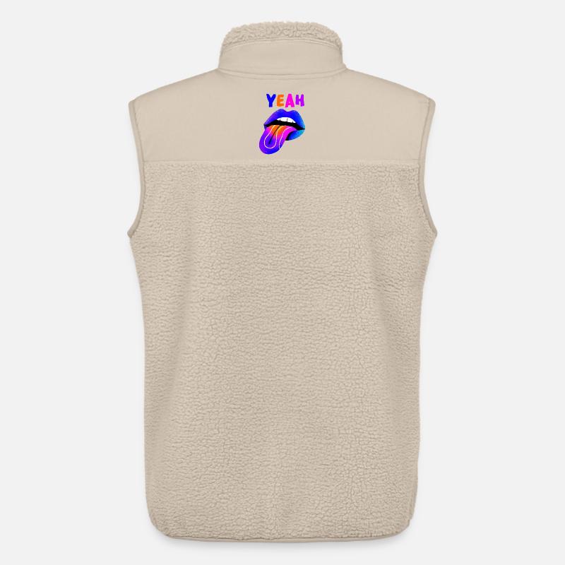 Lebendige Lippen YEAH Pop Art - Unisex Sherpaweste von Stanley/Stella - Beige