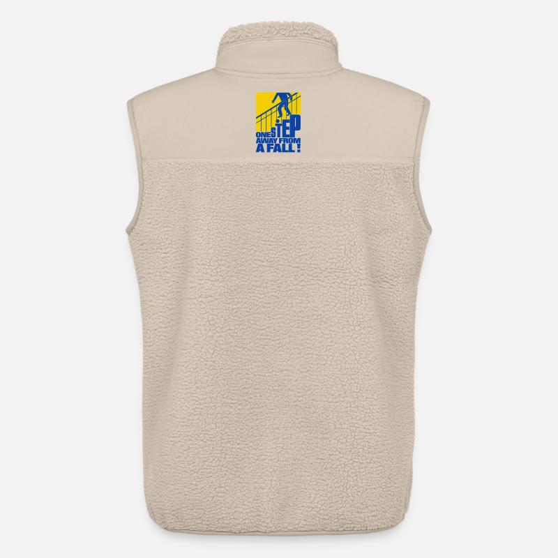 One Step Away from a Fall - Unisex Sherpa Gilet by Stanley/Stella - beige