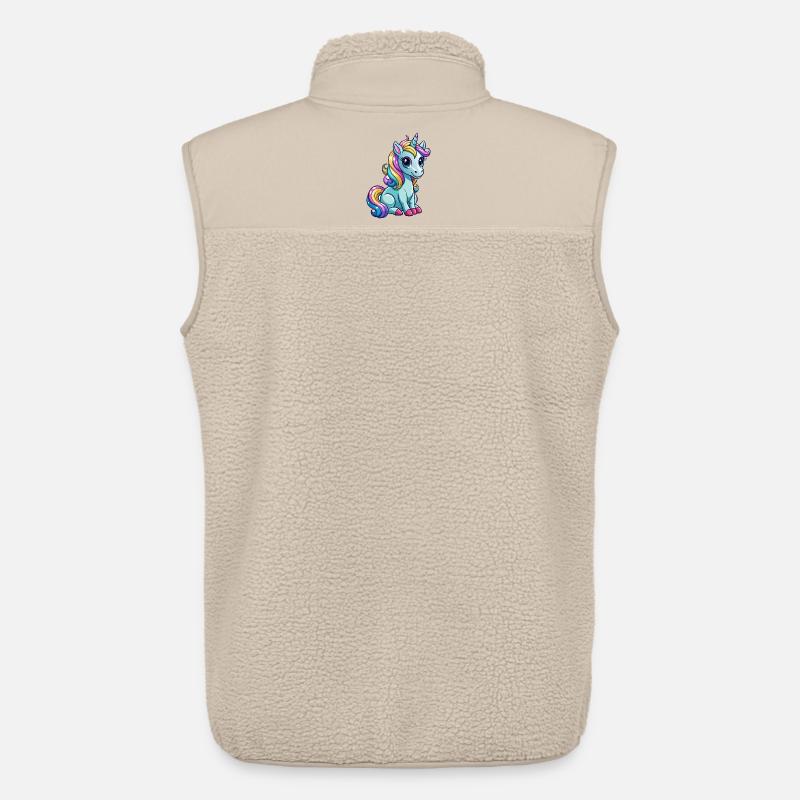 Sitzendes Einhorn - Unisex Sherpaweste von Stanley/Stella - Beige