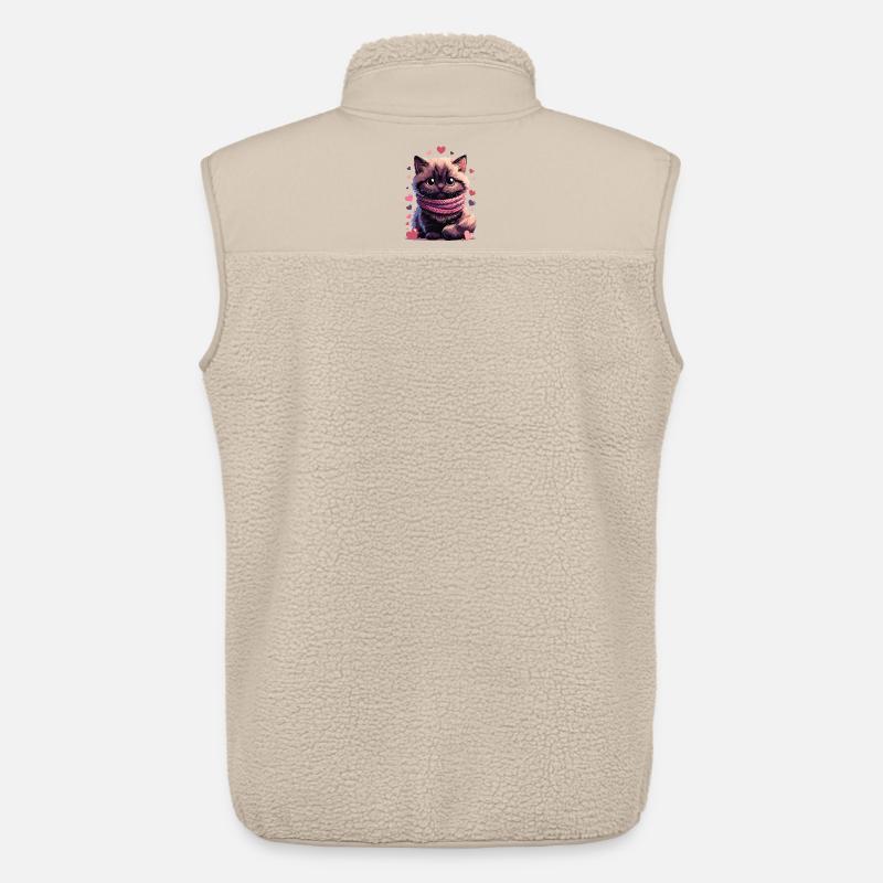 Cozy Kitten Pink Schal - Unisex Sherpaweste von Stanley/Stella - Beige