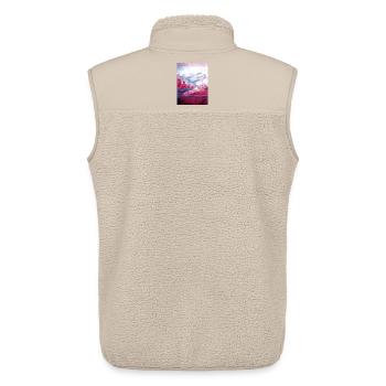 Psy-Art | Temples in the Himalayas - Unisex Sherpa Gilet by Stanley/Stella - beige - Back - AI Model Male 178 light (178cm)
