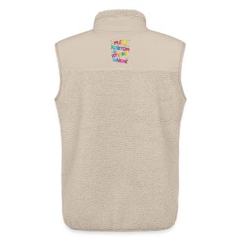 Costume de carnaval Mon costume est à la lavage - Veste sans manches sherpa unisexe Stanley/Stella - beige - Dos - AI Model Male 178 light (178cm)