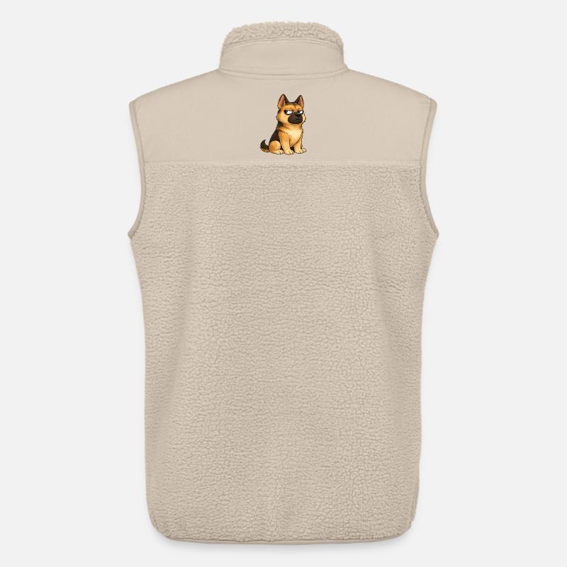 Cooler Hund Deutscher Schäferhund Skeptisch - Unisex Sherpaweste von Stanley/Stella - Beige